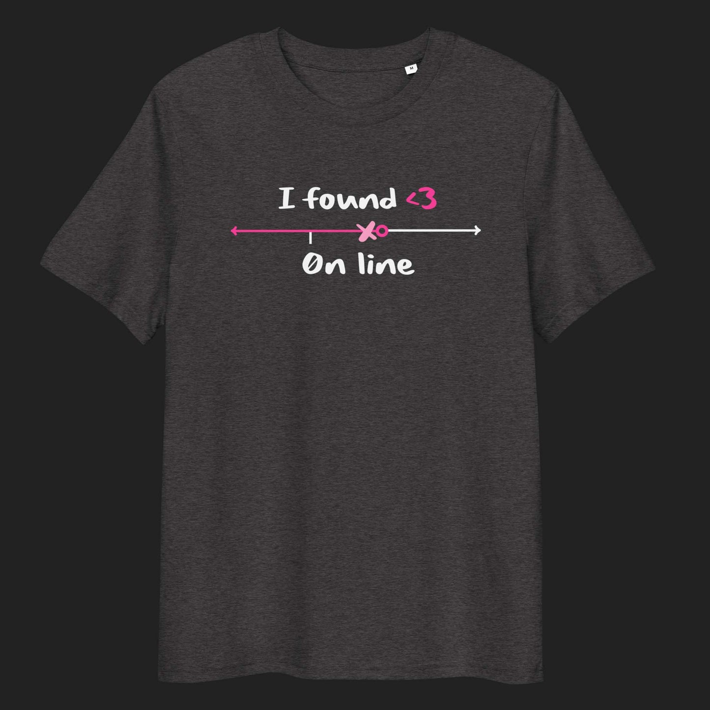 “I Found <3 On Line" unisex organic cotton t-shirt 🌿