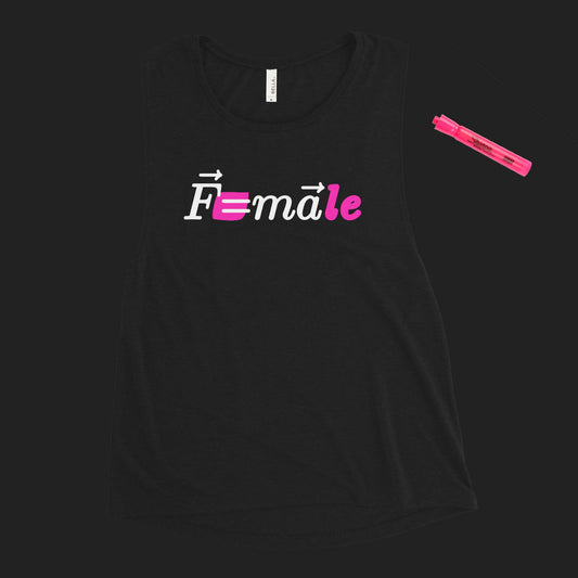 "Force is F=male" unisex muscle shirt