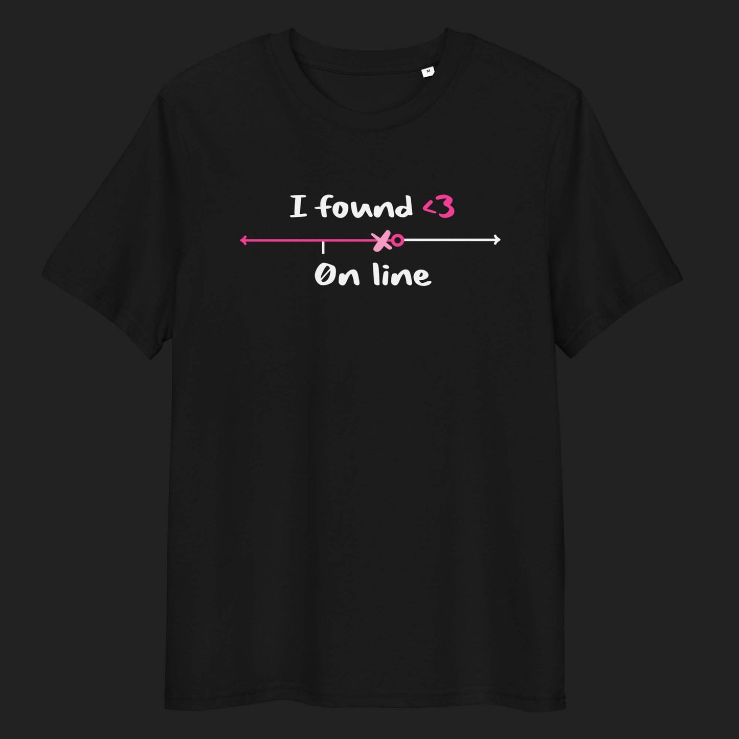 “I Found <3 On Line" unisex organic cotton t-shirt 🌿