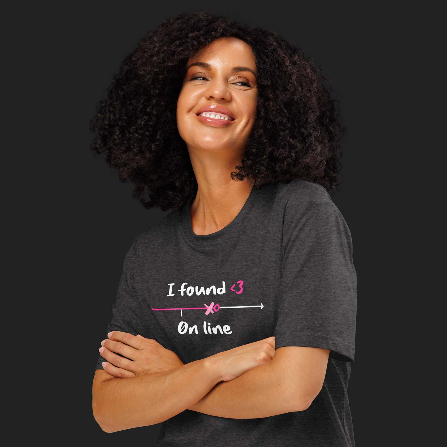 “I Found <3 On Line" unisex organic cotton t-shirt 🌿